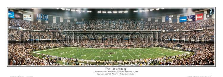 "The Homecoming" New Orleans Saints Panoramic Poster