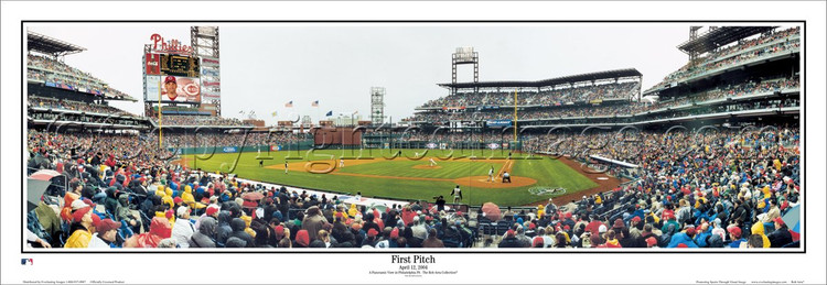 "First Pitch" Philadelphia Phillies Panoramic Framed Poster