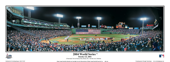 "2004 World Series" Game 1 Boston Red Sox Panoramic Framed Poster