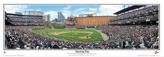 Baltimore Orioles at Camden Yards Panoramic Framed Poster