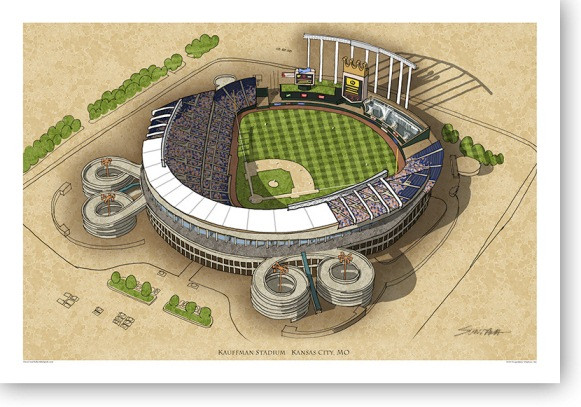 Kauffman Stadium - Kansas City Royals Print