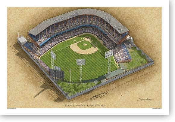 Kansas City Municipal Stadium - Kansas City Royals Print
