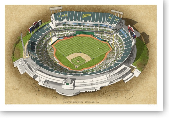 Oakland Coliseum - Oakland A's  Print