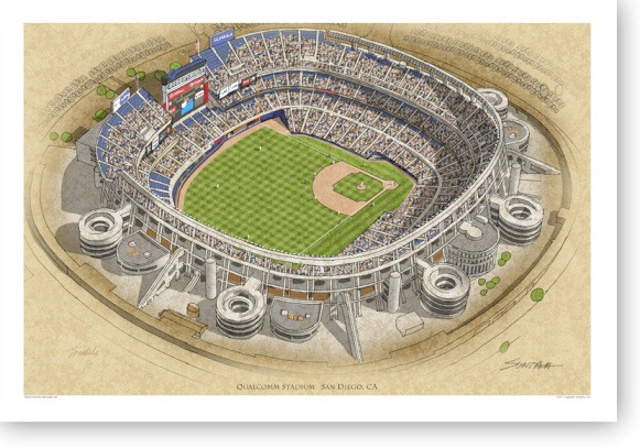Qualcomm Stadium - San Diego Padres  Print