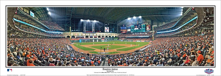 Houston Astros at Minute Maid Park Panoramic Framed Poster