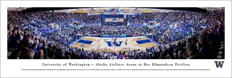Washington vs Gonzaga at Alaska Airlines Arena Panoramic Poster