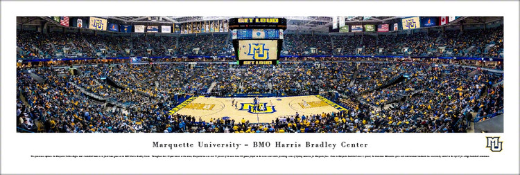 Marquette Golden Eagles Basketball at BMO Harris Bradley Center Panoramic Poster