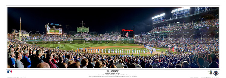 Chicago Cubs "2015 NLCS" Wrigley Field Panoramic Framed Poster