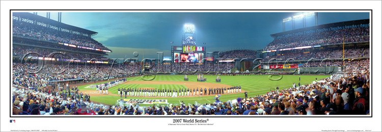 Colorado Rockies "2007 World Series " Coors Field Panoramic Framed Poster