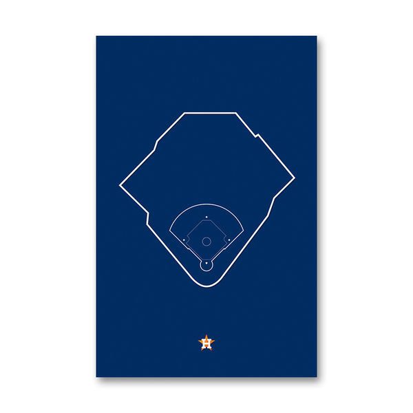 Minute Maid Park Outline - Houston Astros Art Poster