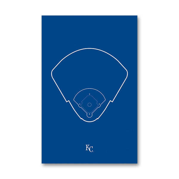 Kauffman Stadium Outline - Kansas City Royals Art Poster