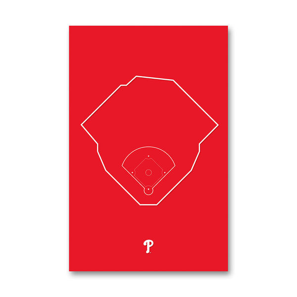 Citizens Bank Park Outline - Philadelphia Phillies Art Poster