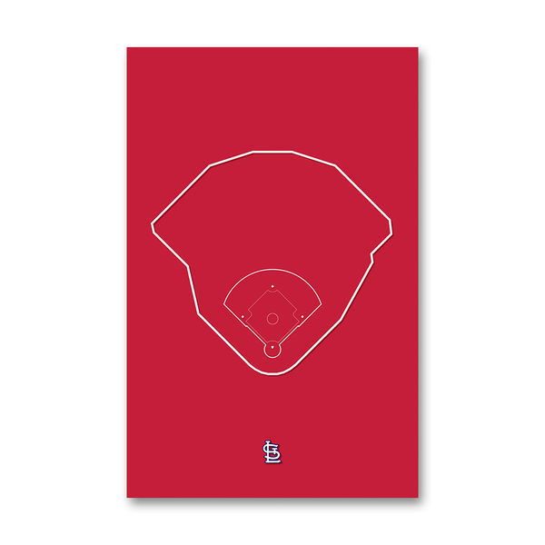 Busch Stadium Outline - St. Louis Cardinals Art Poster