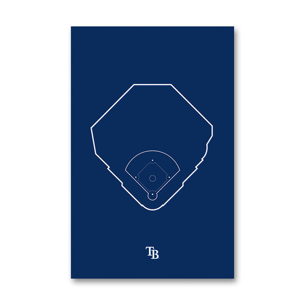 Tropicana Field Outline - Tampa Bay Rays Art Poster