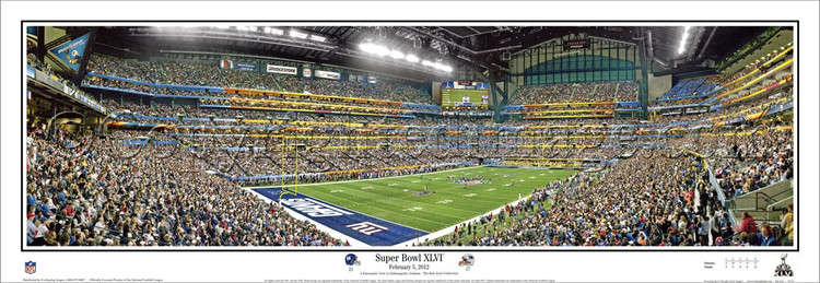 "Super Bowl XLVI" New York Giants Panoramic Poster