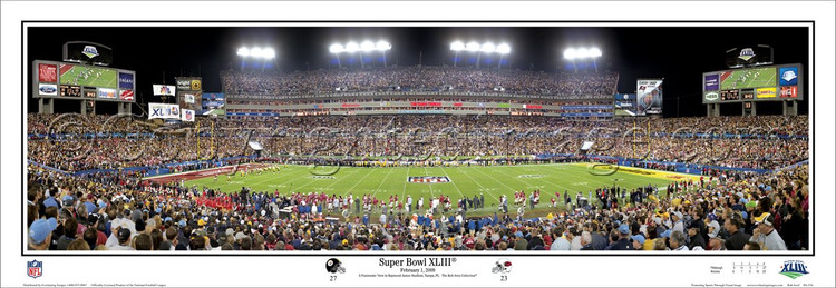 "Super Bowl XLIII" Pittsburgh Steelers Panoramic Poster