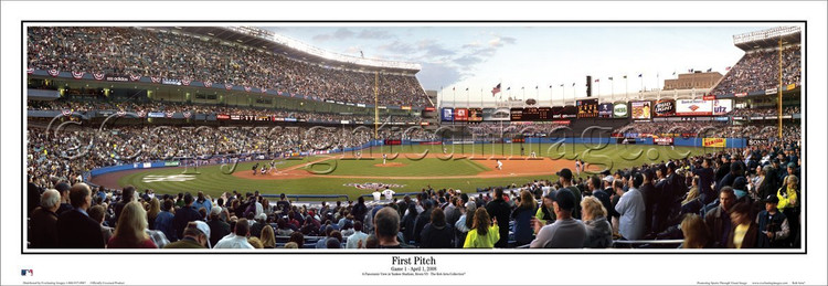 New York Yankees "First Pitch" Yankee Stadium Panoramic Poster