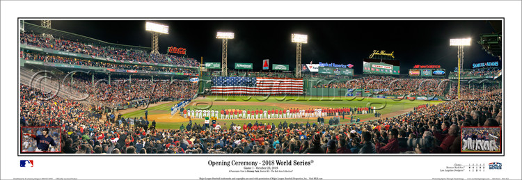 2018 World Series "Opening Ceremony" Fenway Park Panoramic Poster
