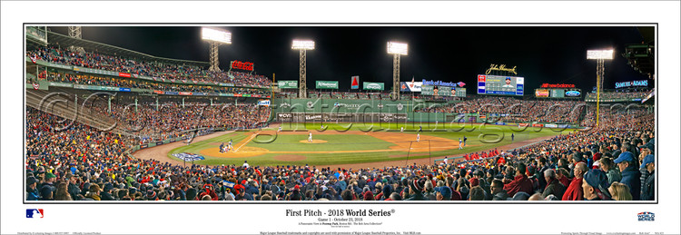 2018 World Series "First Pitch" Fenway Park Panoramic Poster
