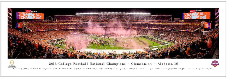 2018 College Football Playoff National Championship - Clemson Tigers Champions Panoramic Poster