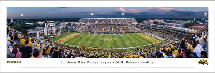 Southern Miss Eagles at Roberts Stadium Panoramic Poster