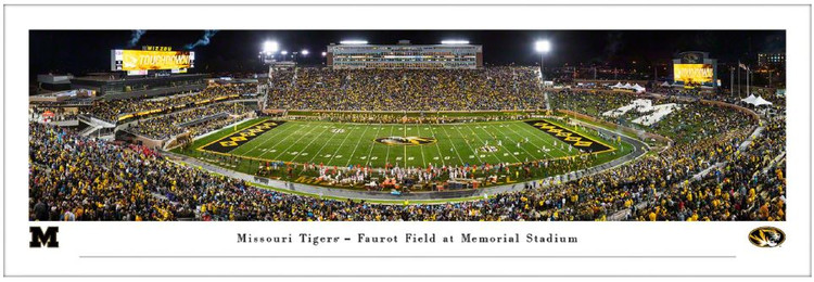 Missouri Tigers "50 Yard Line" at Faurot Field Panoramic Poster