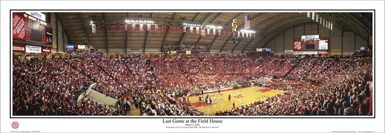 Maryland Terrapins "Last Game at the Field House" Cole Field House Panoramic Poster