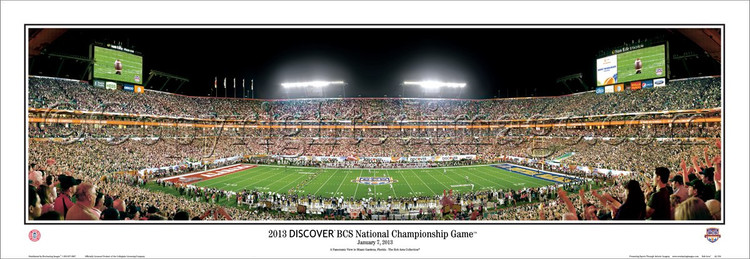 Alabama Crimson Tide "2013 BCS National Championship Game" Panoramic Poster