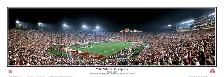 Alabama Crimson Tide "2009 National Champions" Panoramic Poster