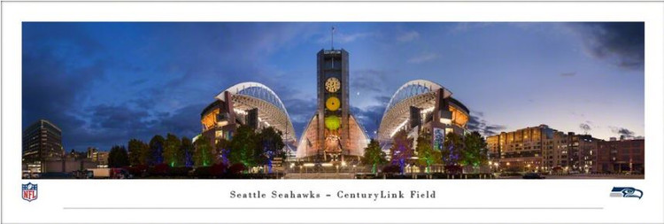 Seattle Seahawks at "Exterior" CenturyLink Field Panoramic Poster