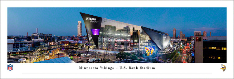 Minnesota Vikings at US Bank Stadium "Exterior" Panoramic Poster
