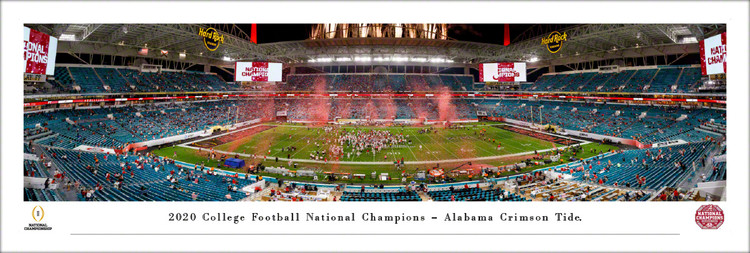 2020 College Football Playoff National Championship - Alabama Crimson Tide Champions Panoramic Poster