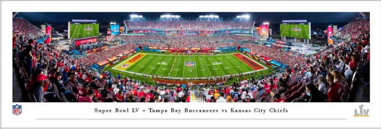 Super Bowl LV Kickoff - Kansas City Chiefs vs Tampa Bay Buccaneers Panoramic Poster