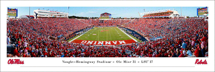 Ole Miss Rebels "End Zone" at Vaught-Hemingway Stadium Panoramic Poster