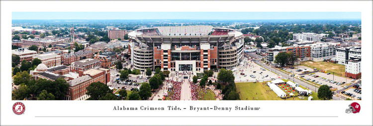 Alabama Crimson Tide "Exterior" at Bryant-Denny Stadium Panoramic Poster