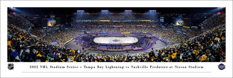 2022 NHL Stadium - Nashville Predators vs Tampa Bay Lightning Panoramic Poster