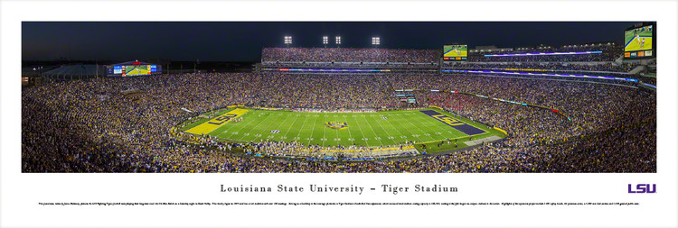 LSU Tigers "Death Valley" Tiger Stadium Panoramic Poster