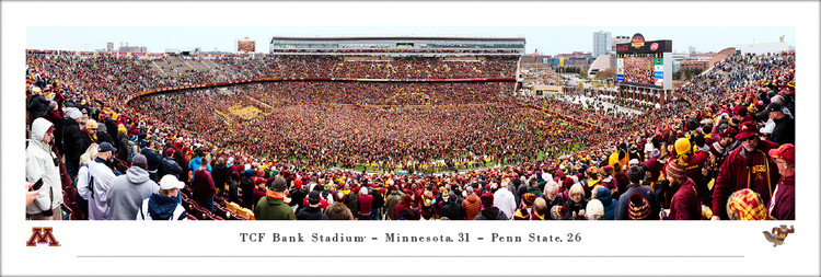 Minnesota Golden Gophers vs Penn State at TCF Bank Stadium Panoramic Poster