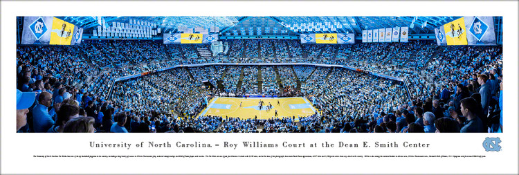 North Carolina Tar Heels Basketball at the Dean Smith Center Panoramic Poster