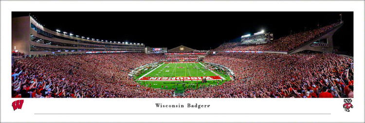 Wisconsin Badgers End Zone at Camp Randall Stadium Panoramic Poster