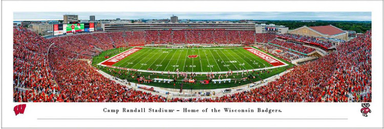 Wisconsin Badgers 50 Yard Line at Camp Randall Stadium Panoramic Poster