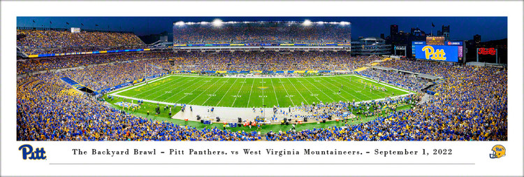 Pitt Panthers "Backyard Brawl" vs WVU Mountaineers at Acrisure Stadium Panoramic Poster