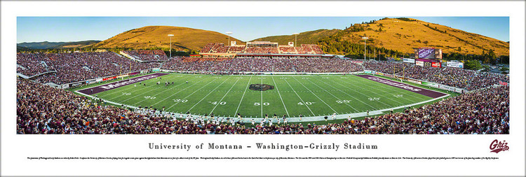 Montana Grizzlies at Washington-Grizzly Stadium Panoramic Poster
