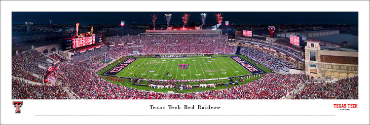 Texas Tech Red Raiders "50 Yard Line" at Jones AT&T Stadium Panoramic Poster