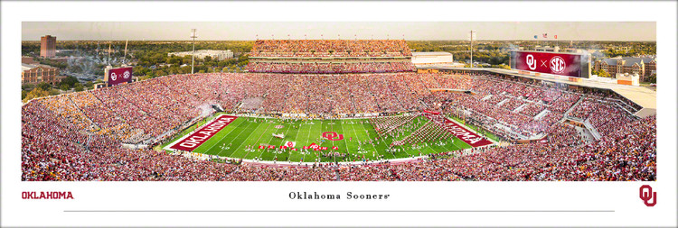Oklahoma Sooners "First SEC Game" at Memorial Stadium Panoramic Poster