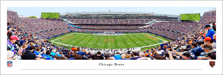 Chicago Bears "50 Yard Line" at Soldier Field Panoramic Poster