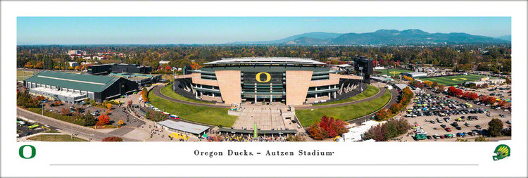 Oregon Ducks "Exterior" at Autzen Stadium Panoramic Poster