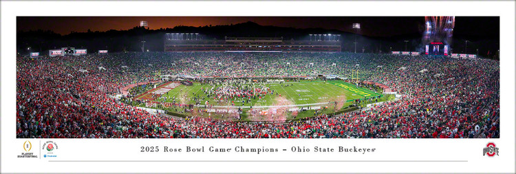 2025 Rose Bowl Champions - Ohio State Buckeyes Panoramic Poster
