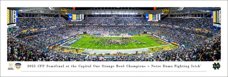 2025 Orange Bowl Champions - Notre Dame Fighting Irish Panoramic Poster
