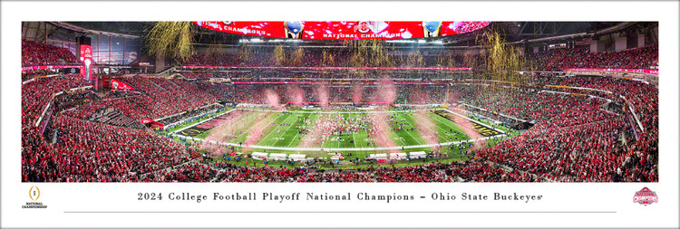 2025 College Football Playoff National Championship Celebration - Ohio State Buckeyes Panoramic Poster